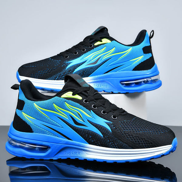 Men's Breathable Soft Soled Flame Pattern Running Shoes