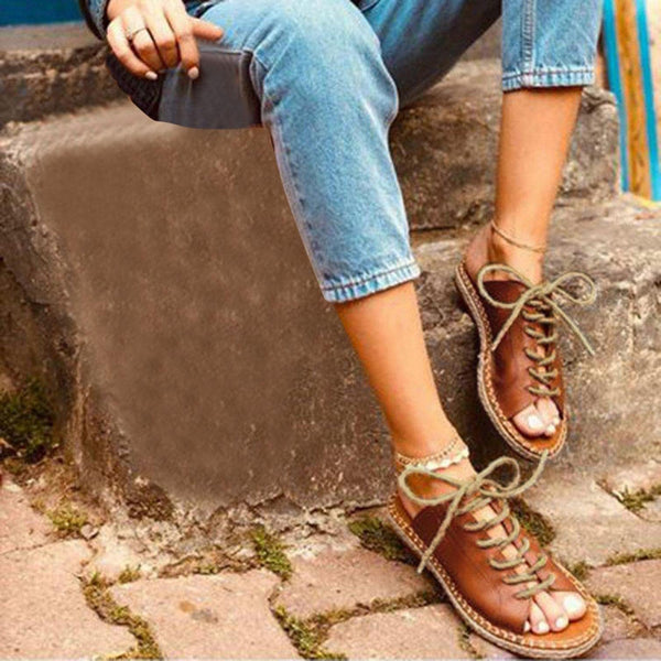 Summer New Lace Up Fish Toe Sandals